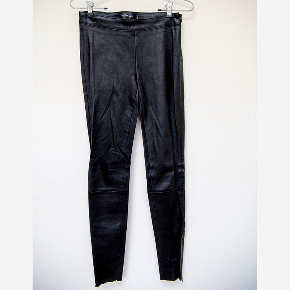Authentic MACKAGE Lamb Leather Skinny Leggings/Pants Size 2 - Picture 1 of 11